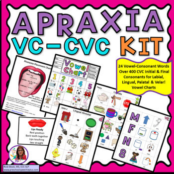 Preview of Apraxia VC-CVC Kit Updated