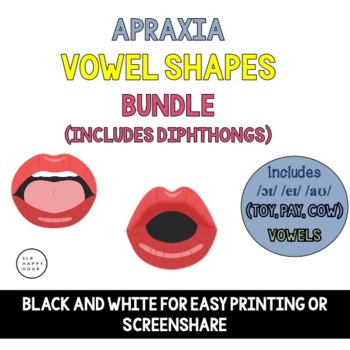 Preview of Apraxia Vowels - Vowel Shapes for CAS - includes Dipthongs BUNDLE