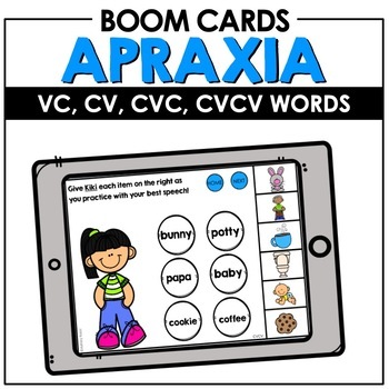 Preview of Apraxia of Speech Activities - CV, VC, CVCV, CVC words - Speech Therapy