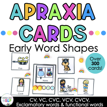 Preview of Apraxia of Speech Drill Cards for Early Word Shapes