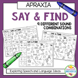 Apraxia of Speech Sound Combinations Say and Find Activity