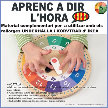 Preview of CATALÀ - Aprenc a dir l'hora - Montessori clock and Task cards