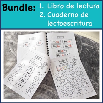 Preview of Bundle: Cuaderno de lectoescritura y libro de lectura - Sílabas directas