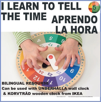 Preview of BILINGUAL - Aprendo la hora / I learn to tell the time - Clock & Task cards