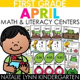 April 1st Grade Centers Low Prep Spring Math and Literacy 