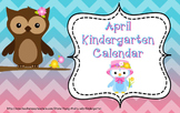 April Kindergarten Calendar for ActivBoard