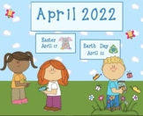 April 2022 Activboard Calendar (Updated to 2022)