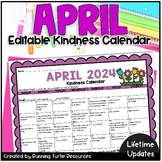 April Kindness Calendar 2025-2031 Spring Random Acts of Ki