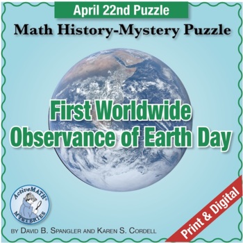 Preview of April 22 Math & Environment Puzzle: Earth Day (for Grades 7 & Up) | Mixed Review