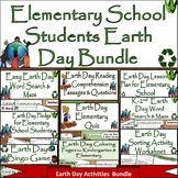 April 22nd Earth Day Elementary School Bundle:Coloring,Puz