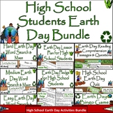 April 22nd Earth Day High School Bundle:Pledge, Puzzle, Qu