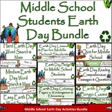 April 22nd Earth Day Middle School Bundle:Puzzle,Reading,P