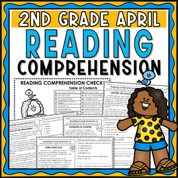 Preview of April - 2nd grade Reading Passages with Comprehension Questions