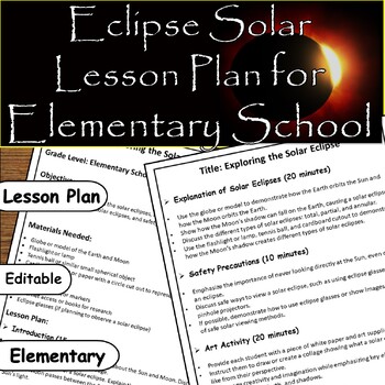 Preview of April 8 Solar Eclipse 2024: Elementary Lesson Plan for Eclipse Exploration