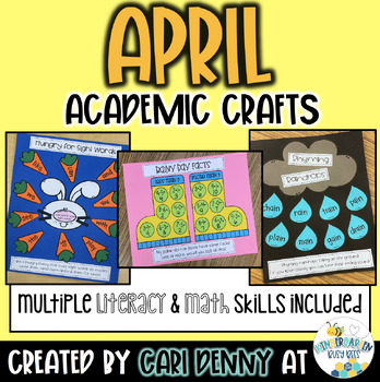 Preview of April Academic Crafts | Spring Math & Literacy Craftivities | Spring Crafts