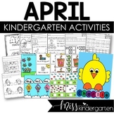 Kindergarten April Activities Morning Work, Math Crafts, a