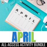 April Activities Bundle: Book Study, Printables, Crafts, & More