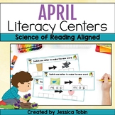 April Phonics Centers and Games, Spring Literacy Activitie