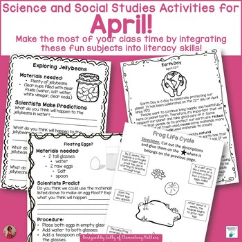 Preview of Ready to Go Science Experiments & Social Studies Activities for April
