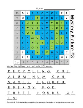 Preview of April (Arbor and Earth Day) Mystery Pictures and Hidden Messages