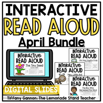 Preview of April BUNDLE Digital Read Aloud Lessons GOOGLE SLIDES TM | Distance Learning