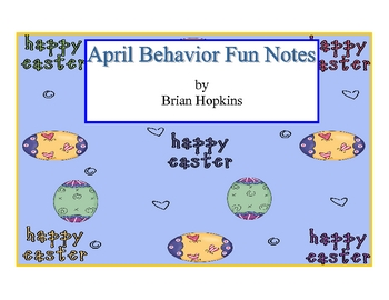 Preview of April Behavior Fun Note