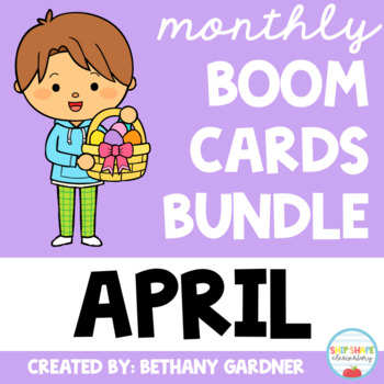 Preview of April Boom Cards Bundle - Easter/Earth Day - Distance Learning - Digital