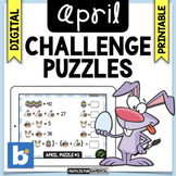 April Brain Teaser Challenge Puzzles | Boom Cards | Digita