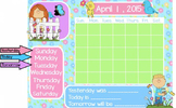 April Calendar, Attendance, and Question of the Day Flipch