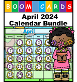 April Calendar Bundle 2024 Boom Cards with Audio