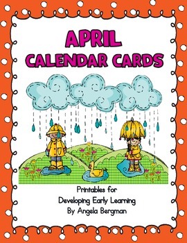 Preview of April Calendar Cards - FREEBIE