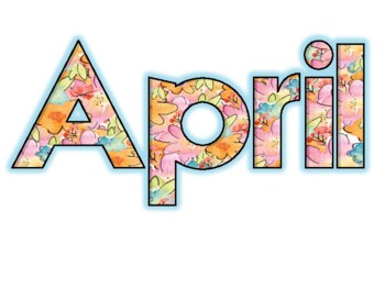 April Calendar Pieces by Colors and Kindergarten | TPT