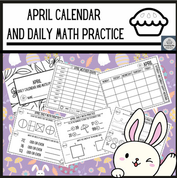 Preview of April Calendar and Daily Math Practice