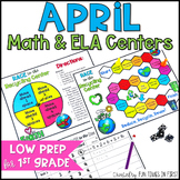 April Center Activities for 1st Grade - Math and Literacy Centers