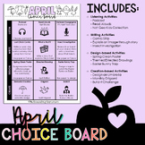 April Choice Board {Digital Product} Easter Themed
