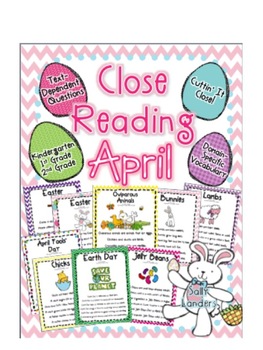 Preview of April Close Reading Pack - Kindergarten, 1st & 2nd Grade