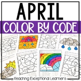 April Color by Code for Special Education