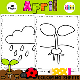 April Coloring Book for Toddlers | Earth Day Coloring Page