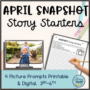 Preview of April Creative Writing Earth Day Picture Prompts Activity Printable & Digital