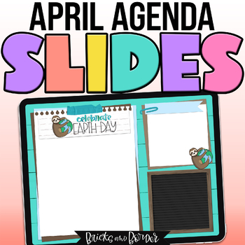 Preview of April Daily Agenda Slides | Spring Slide Templates