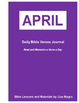Preview of April Daily Bible Verses Journal - A Bible verse a day thru April! NKJV