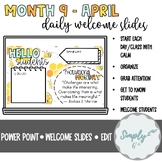 April Daily Classroom Slides | Agenda | Organization | Mor