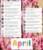 April Daily Holidays and Observances - 95+ non-fiction/fic