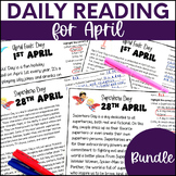 April Daily Reading Comprehension with Differentiated Passages