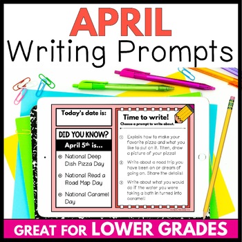 Preview of April 1st & 2nd Grade Daily Writing Prompts, Sentence & Paragraph Writing