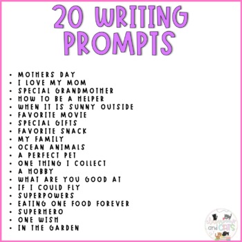 May Daily Writing Prompts for Kindergarten and First Grade Distance ...