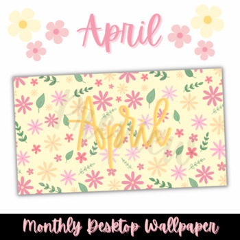 Preview of April Desktop Background | Monthly Design | Desktop Wallpaper | Spring