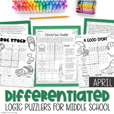April Differentiated Logic Puzzles Brain Teasers Fast Fini