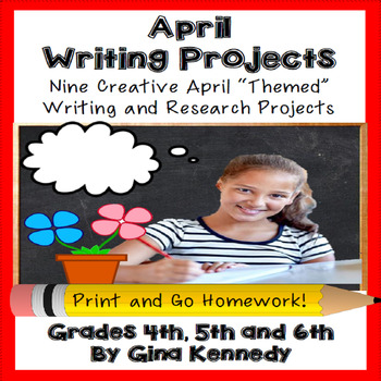 Preview of April Writing Projects for Upper Elementary Students