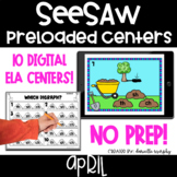 April Digital ELA Centers l SeeSaw Kindergarten Activities